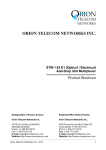 STM-1 63 E1 - Orion Telecom Networks