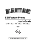 ESI E-Class User Manual