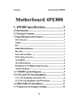 Motherboard 4PE800