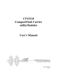 CF15118 CompactFlash Carrier utilityModules User`s Manual