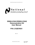 DS92LV3241/DS92LV3242 Demonstration Kit User Manual