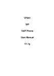 VP301 SIP VoIP Phone User Manual V1.1p