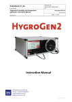 Humidity and Temperature Generator HygroGen2 Instruction