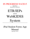 ETR/IEP & WebKIDSS Manual 15-16