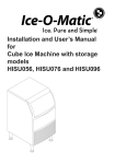 Installation and User`s Manual for Cube Ice Machine - Ice-O