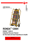 User Manual - RONDA Industrial Vacuum Cleaners