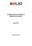 SolidDigi Optical Fingerprint Module User Manual June 2011