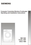 Computer Controlled Slimline Frontloader Operating and Installation