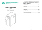 Oxygen Concentrator 7F-3 User`s manual