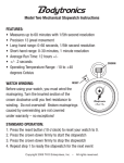 Model Two Mechanical Stopwatch Instructions