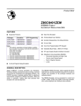 Z86C8401ZEM ICEBOX Family In-Circuit Emulator—C84 Product Brief