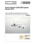 Sirona Dental Cad/Cam System inCoris TZI C Users Manual