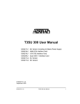 T3SU 300 User Manual (Part Number