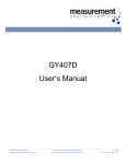 GY407D User`s Manual