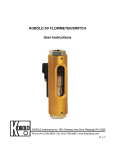 KOBOLD SV FLOWMETER/SWITCH User Instructions