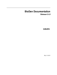 BioDen Documentation Release 0.4.0 GiMaRIS