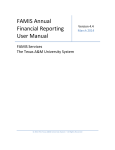 FAMIS Annual Financial Reporting User Manual