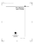 Pro-Motion User`s Guide - Performance Motion Devices