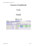Genesis Gradebook User Guide