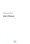 Dell Venue 8 Pro User`s Manual (3G)
