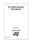 ST7-DVP3 Emulator User Manual