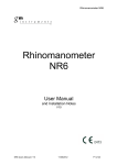Rhinomanometer NR6 - G M Instruments Ltd.