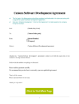 Custom Software Development Contract