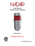 User Manual Central Vacuum System NADAIR-700-AL-32