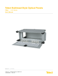 Telect Bulkhead-Style Optical Panels