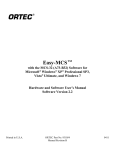 ORTEC Easy-MCS and MCS-32 User Manual, Software v2.2