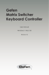 3GSDI Gefen Matrix Switcher Keyboard Controller