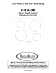 User Manual for your Homeking HHI600 60 cm Touch
