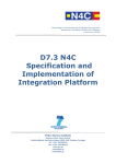 D7.3 N4C Specification and Implementation of Integration Platform