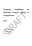 Proposed Guidelines on Infection Control related to Acupuncture Draft