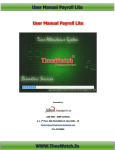 User Manual Payroll Lite WWW.TimeWatch.In User Manual Payroll