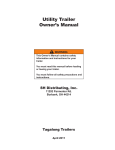 Utility Trailer Owner`s Manual