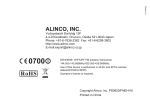 ALINCO, INC. - Maas Elektronik