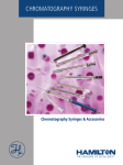 CHROMATOGRAPHY SYRINGES