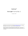 CineForm First Light™ for Neo Mac v2