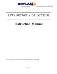 LPV1200/1600 DUO SYSTEM Instruction Manual