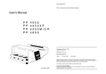 User`s Manual PP 4 0 5 0 PP 4 0 5 0 XPPP 4 0 5 0 MICRPP 4 6 5 0