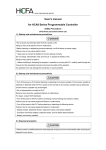 User`s manual for HCA8 Series Programmable Controller