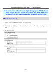 Quick Installation Guide of WLAN Access Point ※ To avoid users