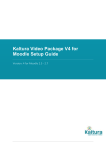 Kaltura Video Package V4 for Moodle Setup Guide