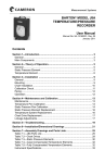 BARTON Model J8A Pressure-Temperature Recorder User Manual