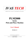 PLM2000 Series Pick-and-Place Machine User`s Manual Revision 1.2