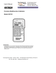 User`s Manual Precision Multifunction Calibrator Model 422123