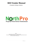 REO Vendor Manual - Projec Professionals, Incorporated