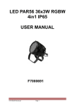 LED PAR56 36x3W RGBW 4in1 IP65 USER MANUAL - Flash