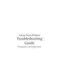 Payroll Series Troubleshooting Guide - Documentation